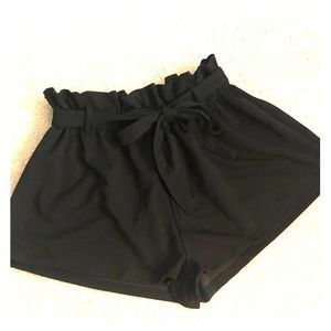 Black flowy shorts